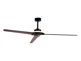 M8723/MA  Brisa 20W LED Dimmable Ceiling Light With Built-In 40W DC Reversible Fan, 2700-5000K Remote & APP Control, Black/Wood, IP44